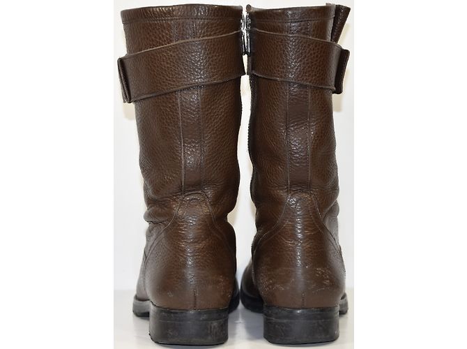 Pom d'Api Lederstiefel Biker Stil braun - Ansicht 7
