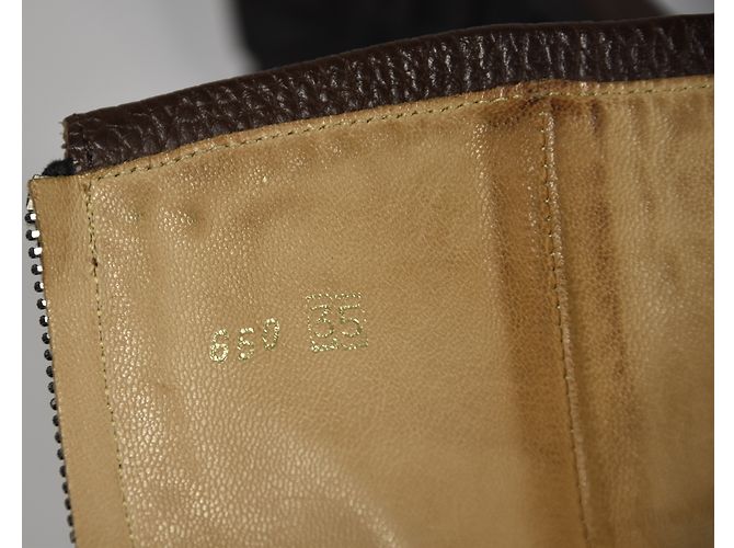 Pom d'Api Lederstiefel Biker Stil braun - Ansicht 9