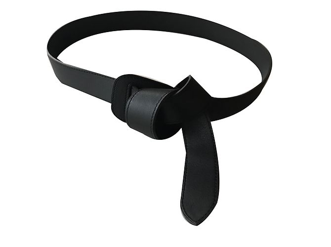 Hermès Gürtel aus schwarzem Leder 80cm - Ansicht 2