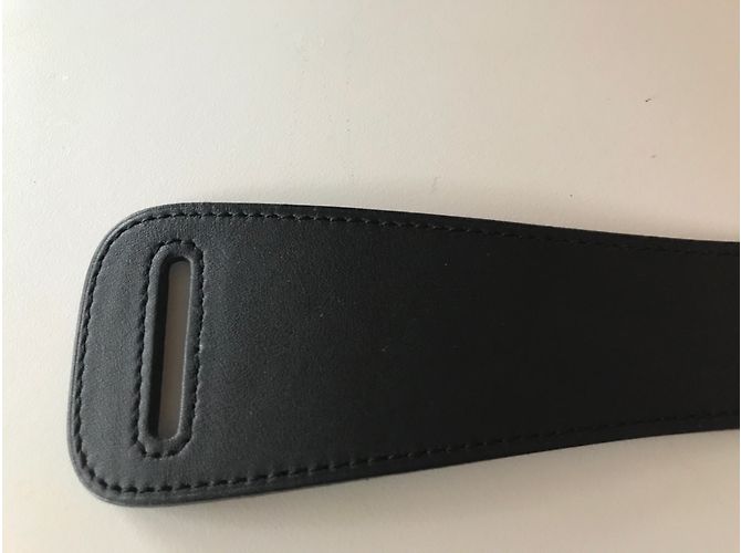 Hermès Gürtel aus schwarzem Leder 80cm - Ansicht 3