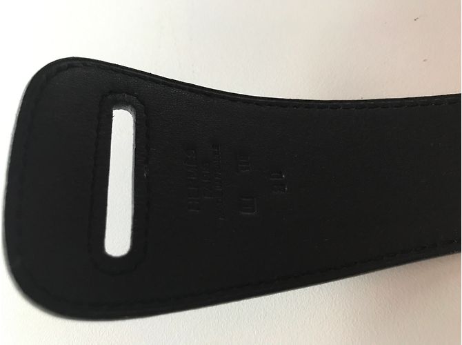Hermès Gürtel aus schwarzem Leder 80cm - Ansicht 4