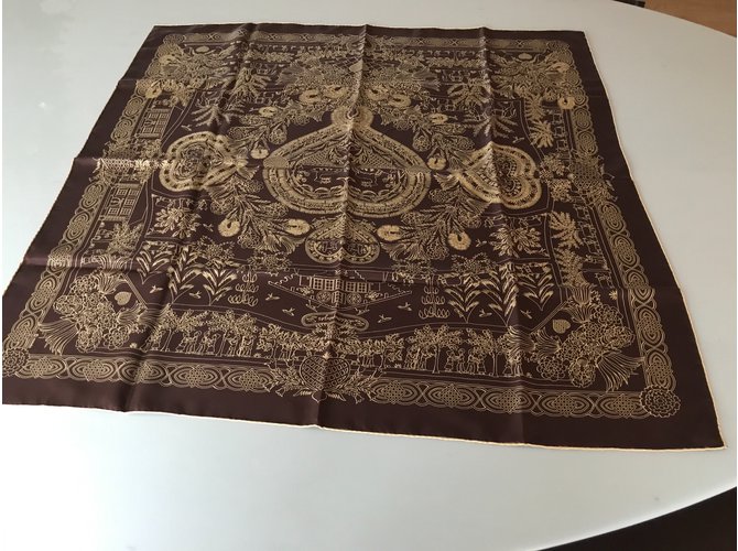 Hermès Seidenschal Braun - Ansicht 4