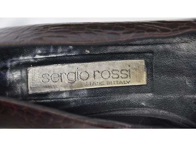 Sergio Rossi Bailarinas de Charol Marrón Castaño - vista 8