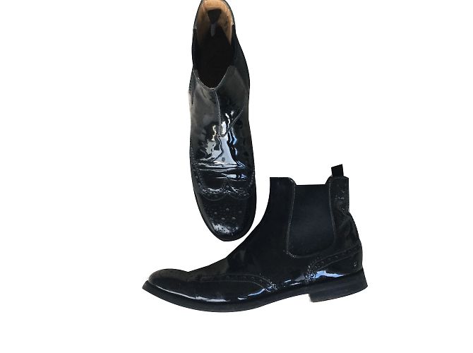 Botines Church's de charol negro 37.5 - vista 2