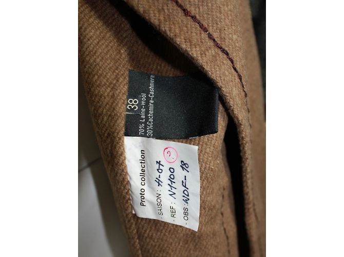 Abrigo Oversize Kenzo Taupe Cachemira y Lana 38FR Gris pardo - vista 6
