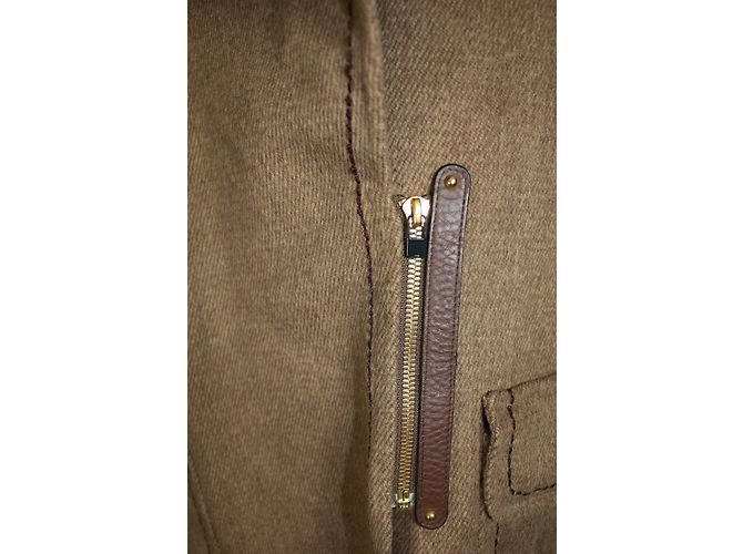 Abrigo Oversize Kenzo Taupe Cachemira y Lana 38FR Gris pardo - vista 8