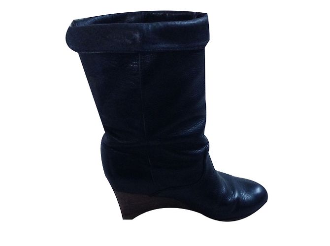 Stivaletti LEO Comptoir Des Cotonniers in pelle nera 39FR Nero - vista 2