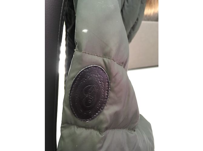 Gertrude Huguette Chaqueta de Plumón Larga Piel Caqui - vista 3