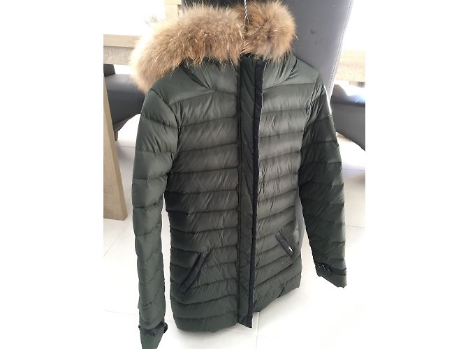 Gertrude Huguette Chaqueta de Plumón Larga Piel Caqui - vista 4