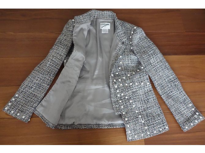 Giacca in tweed multicolor Chanel Multicolore - vista 15