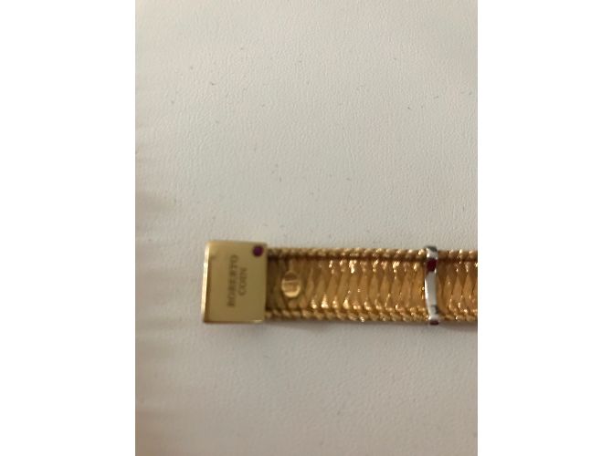 Bracciale intrecciato in oro giallo e diamanti Roberto Coin D'oro - vista 5