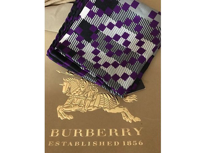 Pañuelo de seda Burberry morado Púrpura - vista 2