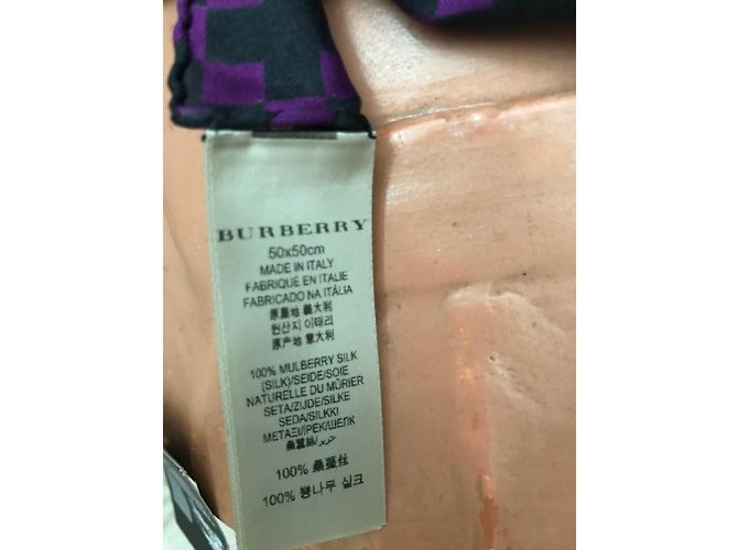 Pañuelo de seda Burberry morado Púrpura - vista 4