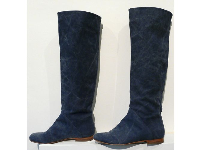 Autre Marque Botas Gemelli TURZI de tela denim azul - vista 2