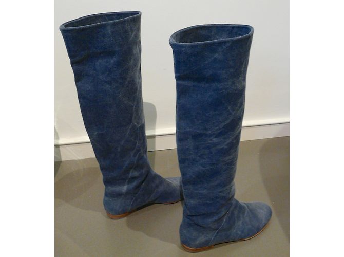 Autre Marque Botas Gemelli TURZI de tela denim azul - vista 4