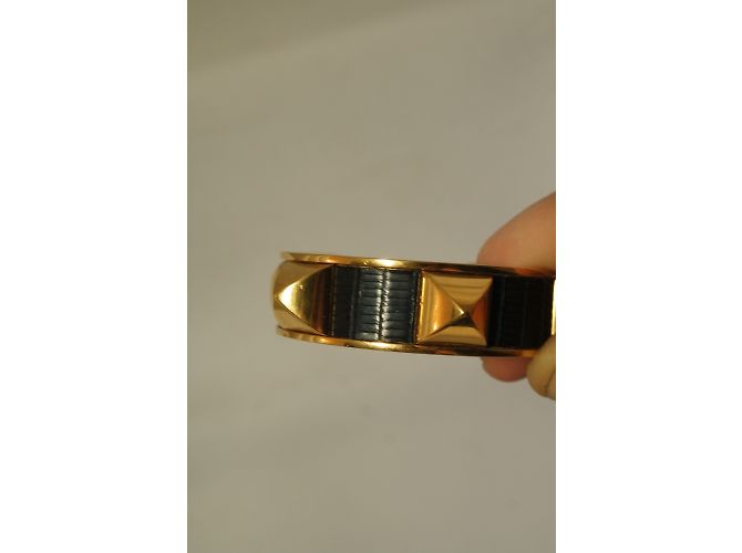 Hermès Collier de Chien Armband blaues Eidechsenleder Marineblau - Ansicht 5