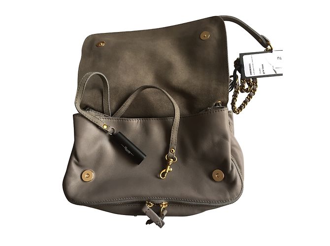 Borsa Jerome Dreyfuss Bobi in pelle grigia Grigio - vista 2