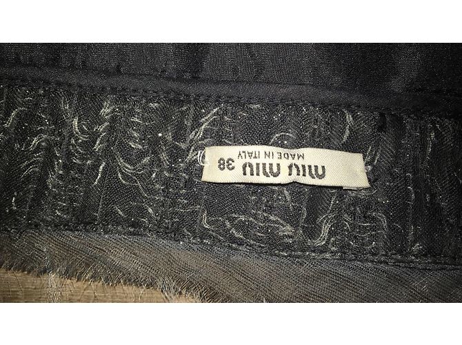 Vestido bustier Miu Miu de seda gris - vista 4