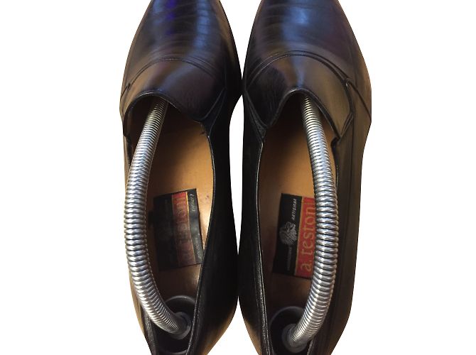 A. Testoni Black Leather Boots - view 2