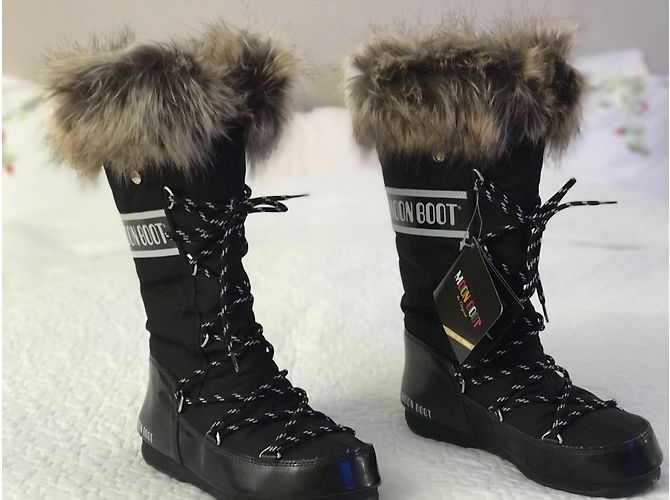 Autre Marque Moon Boots Pretas Preto - vista 3