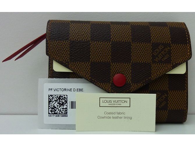 Louis Vuitton Victorine damier ébène Marrone - vista 9