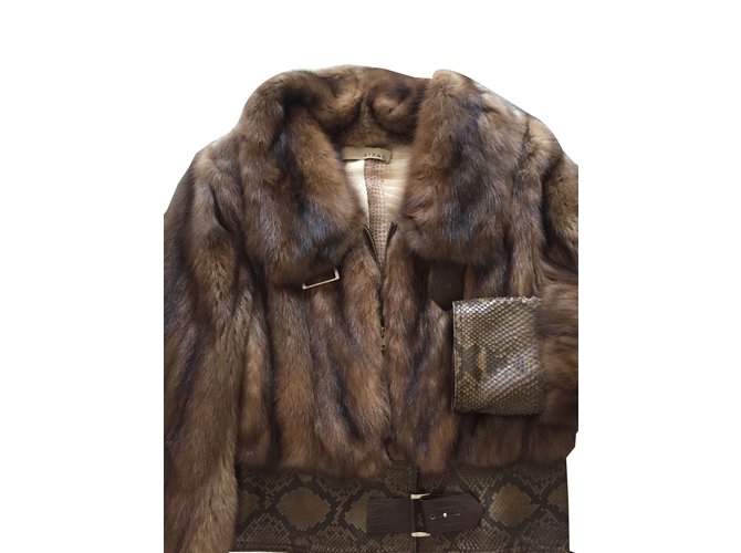 Rizal Zibeline and Python Jacket Brown - view 2