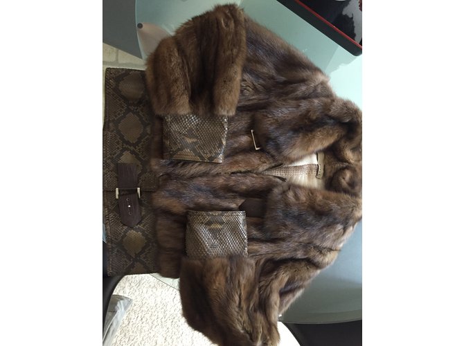 Rizal Zibeline and Python Jacket Brown - view 4