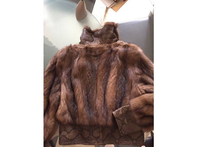 Rizal Zibeline and Python Jacket Brown - view 5