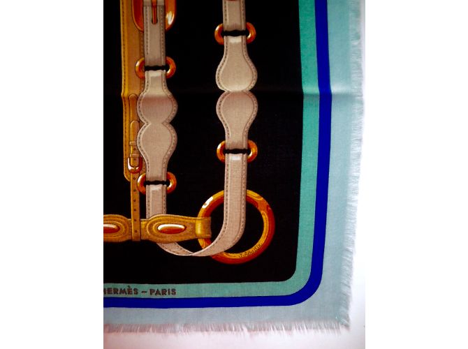 Hermès COACHING (Cachemira y Seda) Multicolor - vista 10