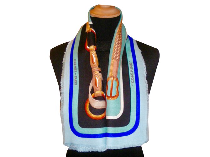Hermès COACHING (Cachemira y Seda) Multicolor - vista 2