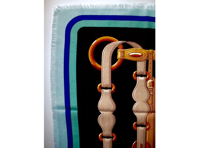 Hermès COACHING (Cachemira y Seda) Multicolor - vista 3