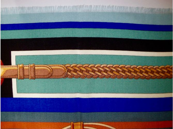 Hermès COACHING (Cachemira y Seda) Multicolor - vista 4