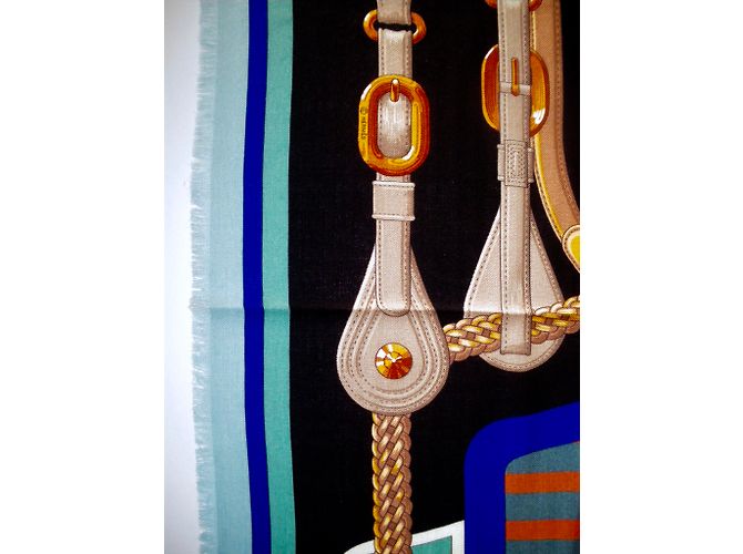 Hermès COACHING (Cachemira y Seda) Multicolor - vista 6