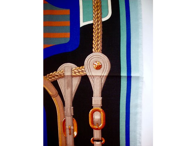 Hermès COACHING (Cachemira y Seda) Multicolor - vista 7