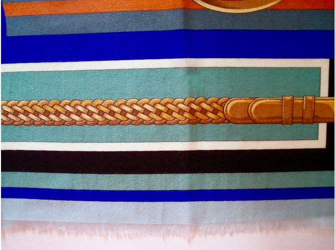 Hermès COACHING (Cachemira y Seda) Multicolor - vista 9