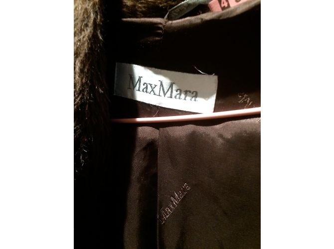 Abrigo largo Max Mara marrón de lana y alpaca Castaño - vista 3