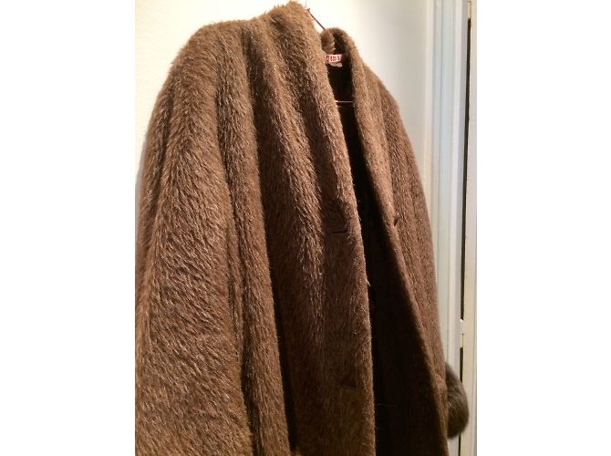 Abrigo largo Max Mara marrón de lana y alpaca Castaño - vista 5