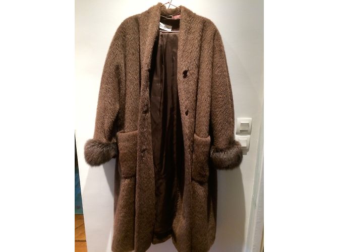 Abrigo largo Max Mara marrón de lana y alpaca Castaño - vista 6