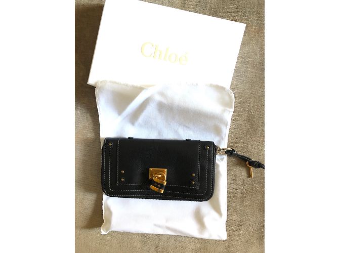 Chloé Clack Wallet Black Leather - view 3