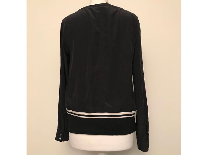 Top bimaterial Marc Cain negro - vista 5
