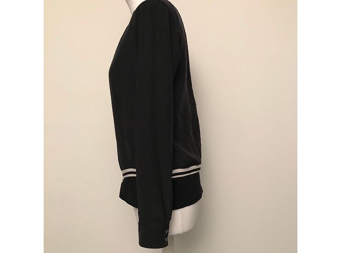 Top bimaterial Marc Cain negro - vista 6