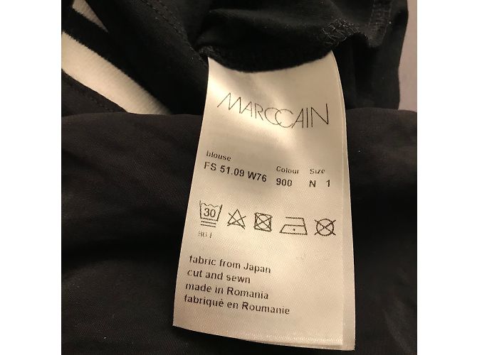Top bimaterial Marc Cain negro - vista 7