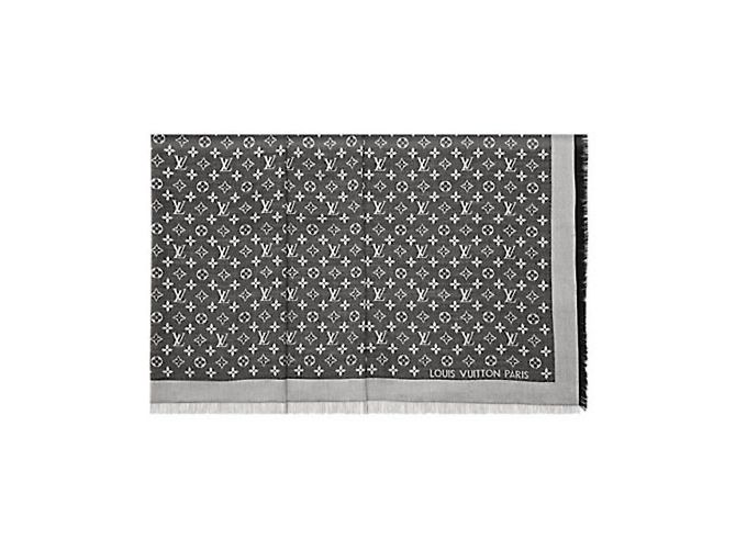 Louis Vuitton Bufanda clásica del monograma Negro - vista 2