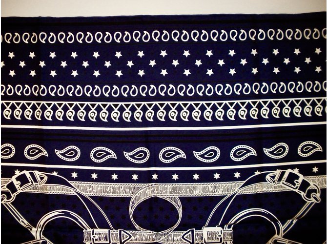 Hermès ÉPERON d'OR BANDANA Marineblau - Ansicht 8