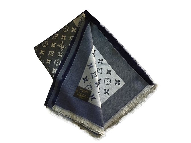 Louis Vuitton Bufanda del monograma Azul - vista 2