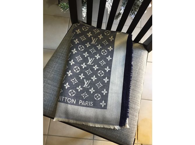 Louis Vuitton Bufanda del monograma Azul - vista 3