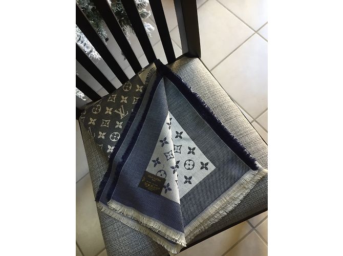 Louis Vuitton Bufanda del monograma Azul - vista 4