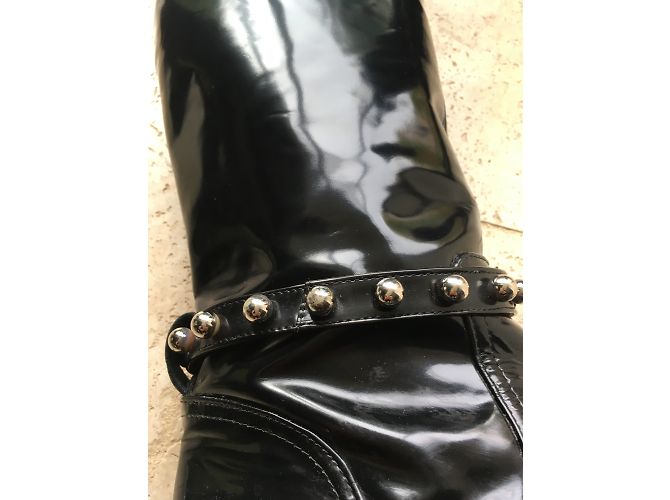 Moschino Lederstiefel Schwarz Größe 40 - Ansicht 5