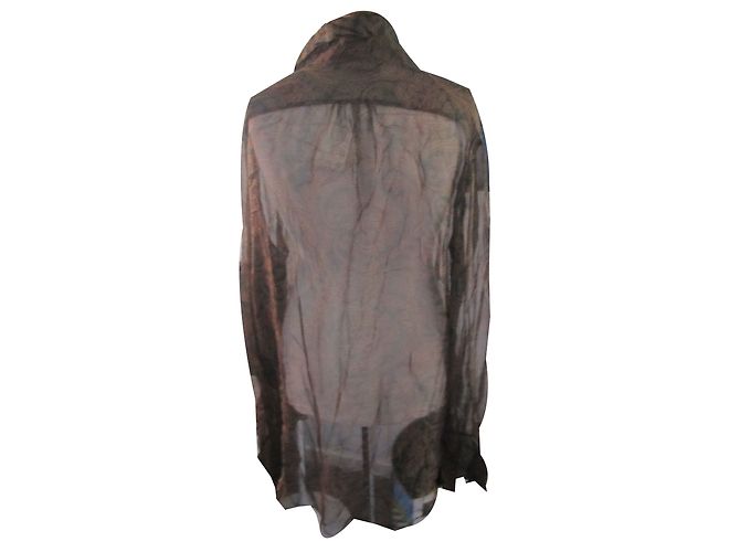 Túnica de seda Ralph Lauren Marrón Talla 12 Castaño - vista 2