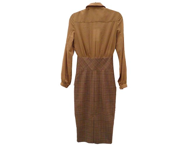 Vestido largo de lana Aquascutum Estee Marrón - vista 2